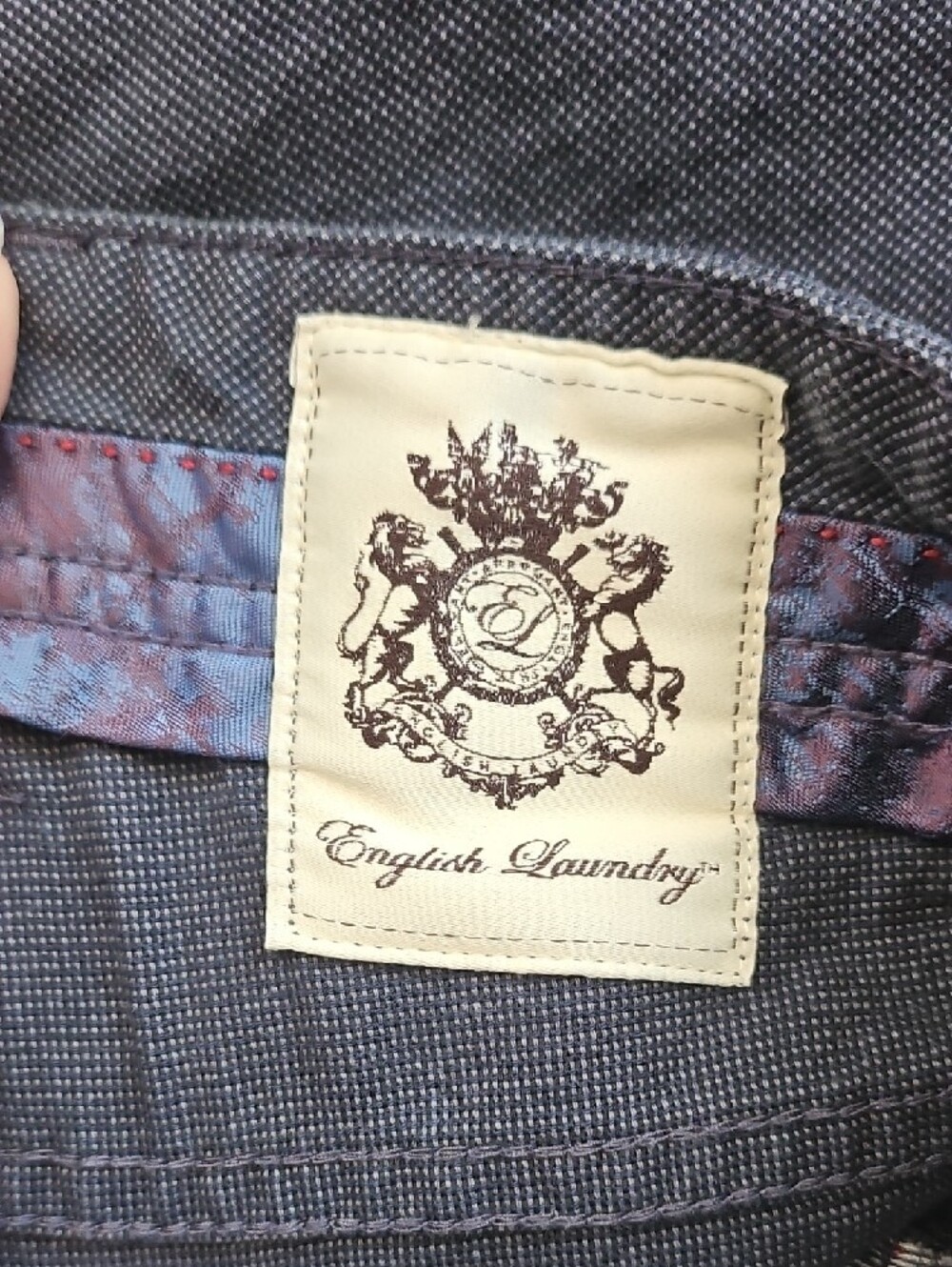English Laundry Mens Pants Cotton Twill Navy 36x34 - Picture 2 of 8